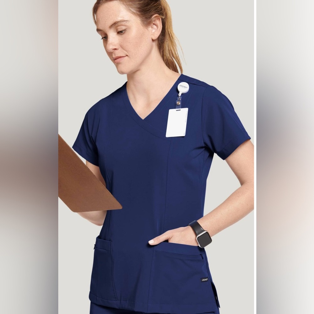 * New Jockey Navy Blue Scrub Top Healthcare SZ Large *